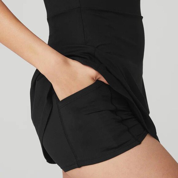 Alo Yoga Courtside Tennis Dress Black - Picture 4 of 13